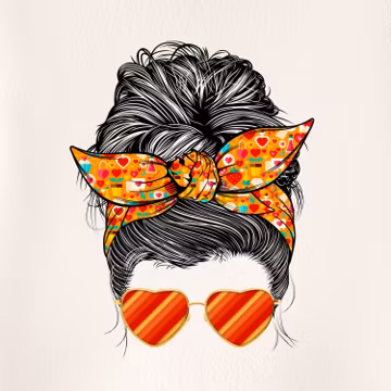PNG Messy Bun, Mom Life, Bandana Bow Head, Violet Bandana, Valentine, Valentines Messy Bun, Headband, Messy Bun, Messy Bun 10MB