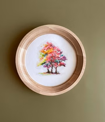 wooden wall circular frame,christmas gift,Size 2 - 16 inches