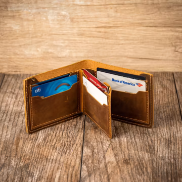 Christmas Gift For Him, Custom Leather Wallet, Personalized Wallet, Engraved Wallet, Gift For Boyfriend, Mens Wallet, Dad Birthday Gift