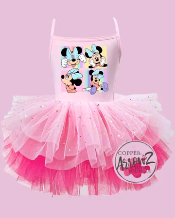 Pastel Minnie Mouse Tutu Dress Girl, Disney Trip Outfit Toddler, Coquette Disney Tutu Dress, Pink Minnie Outfit Girl, Boutique Disney Dress