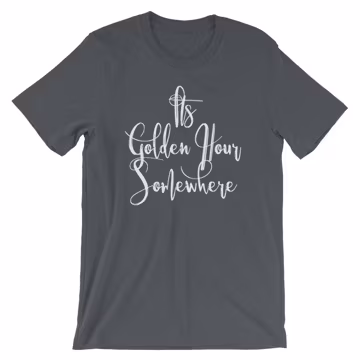 Photographer Shirt | It's Golden Hour Somewhere Shirt for Women | Cute Photography T-Shirt | Funny Photographer