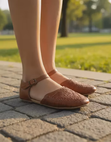 Handmade Leather Huarache Sandals – Mexican Ankle Strap Shoes