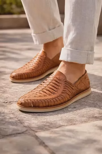 Mens Leather Huarache Sandals – Handmade Mexican Shoes