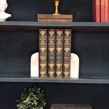 Classic Books by the Foot: Vintage Messages and Papers of the Presidents Book Collection Black and Gold Office Library Decor