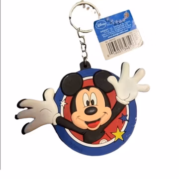 Disney Mickey Mouse Pvc Keychain 3” Key Ring