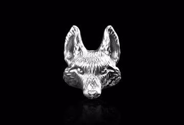 Sterling Silver Fox Head Lapel Pins, Animal Fox Wedding Man Brooch, Men's Jewelry, Groom Wedding Gift, Suit Accessories, Animal Lover Gifts