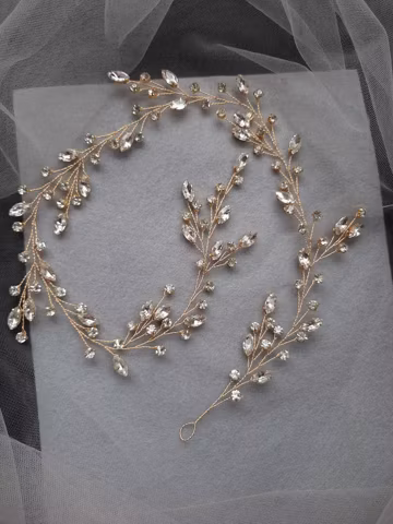 Elegant flexible bridal hair vine | Crystal headpiece | Wedding Hair Accessory