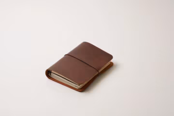 A6 Leather Travelers Notebook Cover, Wide Refillable Journal, Gift for Stationery Lovers