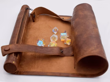 Rolling Mat-Dice Roll Mat-DnD D and D Dice Container-Scroll of Rolling-Foldable PU Leather Rolling Mat Dungeons and Dragons-Christmas Gift