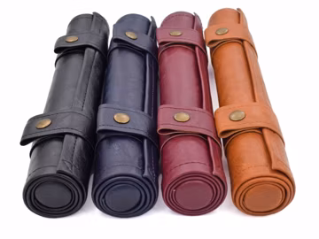 Scroll Dice Mat-Rolling Mat-Foldable Leather Rolling Mat-DnD, RPG Games-Dice Bag-Dungeons & Dragons Dice Mat-DnD D and D Dice Set Storage