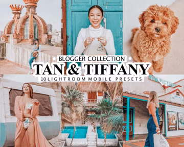 10 Mobile LIGHTROOM Presets TAN & TIFFANY, Summer Presets for Travel Bloggers, Filters for Instagram, Color Pop Presets, Beach photo