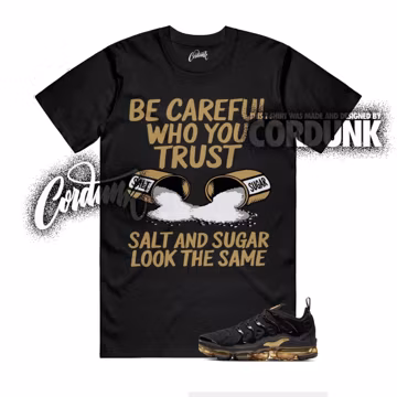 VaporMax Plus Metallic Gold Black Low Mid High 1 T Shirt Match SUGAR