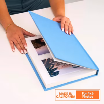 Personalized Linen Hardcover Photo Album For 4x6 inch Photos | 48 Pockets (writable thick cardstock) | Occasional Motto Handmade Album