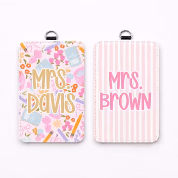 Personalized ID Badge Holder, Badge Holder, Teacher Badge Holder, School ID Holder