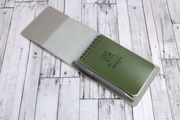Personalized Small Genuine Leather Pocket Notebook Cover, 3" x 5" Rite in the Rain Notes Cover, Notepad Holder, Mini Pocket Notebook Wallet