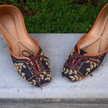 Handmade Lace Up Flats Casual Ethnic Embroidered Shoes