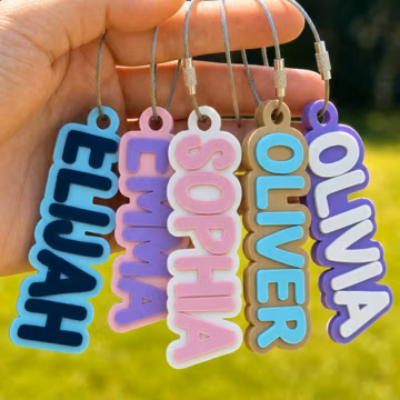 Nametag Personalized Keychain Diaper Bag Tag Lunch Box Tag Daycare Label Bag Charm Kids Keychain Name Bag Tag Luggage Tags Gift
