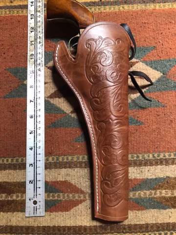 Western Leather Holster Fits Remington Uberti Pietta Cimarron 1858 Black Powder Revolver