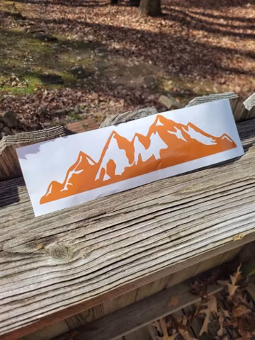 Mountains Vinyl Decal for Car, Truck, RV, Camper