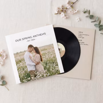 Custom 12-Inch Vinyl Record: Personalized Mixtape, Photo Cover