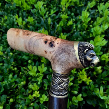 Y22 # Burl Handle Cane Walking Stick Wooden Handmade Cane Wood Reed Wooden Hand-Carved Handmade Stick Accessories