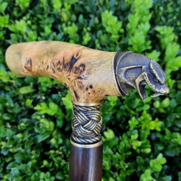 Y26 # Burl Handle Cane Walking Stick Wooden Handmade Cane Wood Reed Wooden Hand-Carved Handmade Stick Accessories