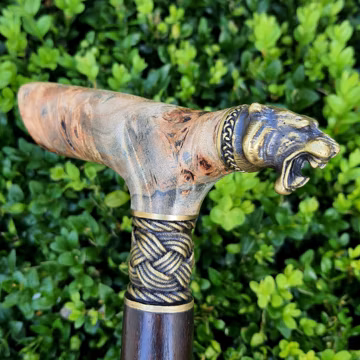 Y34 # Burl Handle Cane Walking Stick Wooden Handmade Cane Wood Reed Wooden Hand-Carved Handmade Stick Accessories