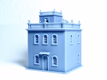 N Scale Spanish Farmhouse – Resin Diorama Model (1:160) - Building#3