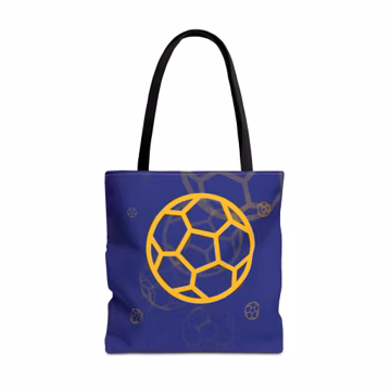 Soccer Tote Bag, Blue and Yellow