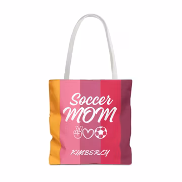 Soccer Mom Tote Bag: Personalized Polyester Gift