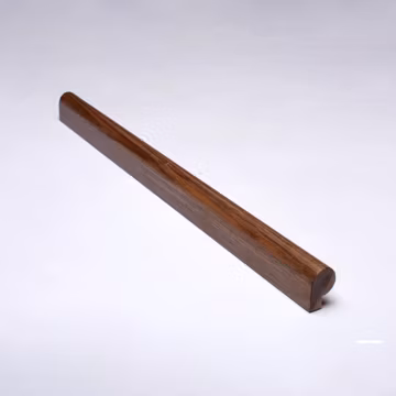 Walnut Curved Pulls: Rounded Handle Mid-Century Modern Custom Extra Long Cabinet Hardware - Model 21