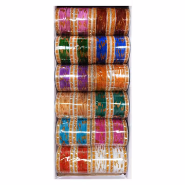 432 Colored Metal Bangles 12Colors, Silver Ouline For Mehndi Sangeeth Night Delivered Duty Paid For USA