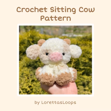 Crochet Sitting Cow Pattern