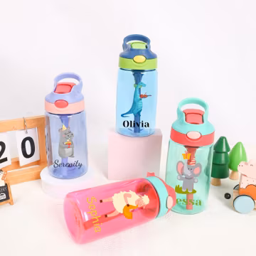 Personalized kids 16oz water bottle kids Cup,School water bottle with name,Kids water cup,Animal cups,Kids camp cup,School water cup