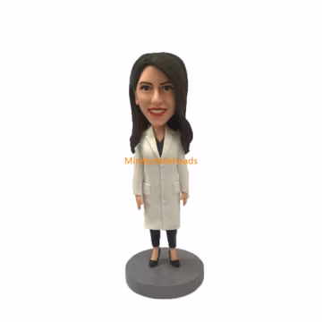 Custom Doctor Bobblehead, Handmade Polymer Clay Sculpture, Graduation Gift