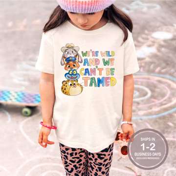 Zootopia Animal Kingdom Shirt, Cute Girls Disney Shirt, Kilimanjaro Safari Shirt, Disney Kids Shirt, Wild And Can't Be Tamed