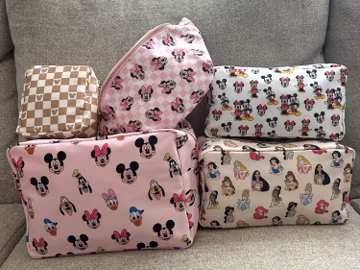 Disney Mickey and Friends pouches, Minnie, princesses, 4 sizes, pouches
