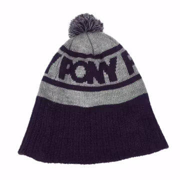 Vintage Pony beanie winter hat with pom pom free adult size