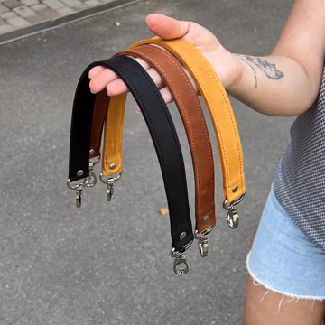 Handmade Width 1 inch Crazy Horse Leather Purse Strap: Custom Adjustable Length, Replacement Handle