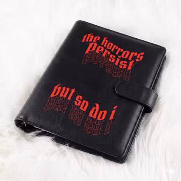 Horrors Persist So Do I A5 Journal Binder, Trendy Y2K Girly Planner