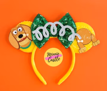 Slinky Puppy Mickey ears, Dog Mouse Ears, Mickey Ears, Weiner Dog Toy Minnie Ears, Minnie Ears, Mouse Ears Headband, Characters Mouse Ears
