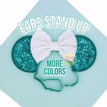 Minnie ears, Women adult Minnie Ears, Mouse ears elastic headband, Mickey Ears, Mickey ears with stretch band, No headache headband