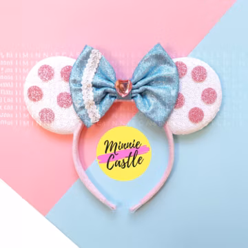 Storybook Shepherd Princess Mouse Ears with Bow | Magic Theme Park Accessories