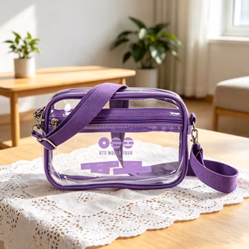 Personalized BTS ARIRANG Clear Bag,bts World Tour Clear Crossbody Bag-Stadium Approved Concert Crossbody Bag-Kpop Fan Gift Bag,Arirang Merch