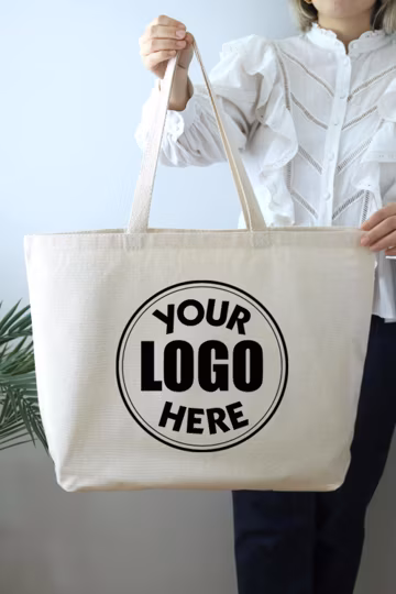 Custom Your Here Logo Tote Bag, Personalized Logo Gift, Custom Design Bag, Custom Text Bag, Your Business Logo Bag, Team Logo Bag