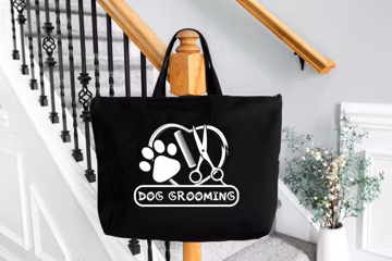 Cute Dog Grooming Tote Bag, Gift For Dog Groomer, Pet Grooming Tools Bag, Pet Stylist Gift, Pet Salon Bag, Dog Lover, Dog Owner Gift Bag