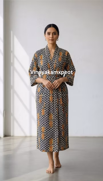 Soft Cotton Kimono Robe: Lightweight Beach Cover-Up