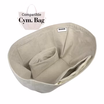 Compatible with Cym. Bag, Velvet Organizer Insert Top Zip Cover Soft Sturdy Keep Tote in Shape Liner Insert for Removable Zippered Pocket