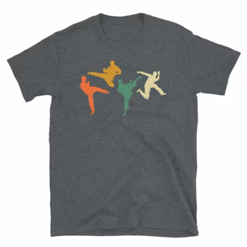Karate Poses T-Shirt, Karate, Martial Arts, Self Defense, Fighter, Kick, BJJ, MMA, Mixed Martial Arts, Fitness, Grappling,