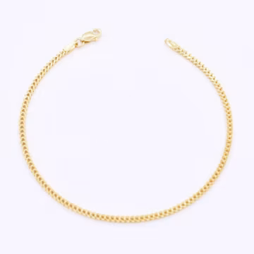 2mm Square Franco Link Bracelet Real 10K Yellow Gold GREAT GIFT 7"